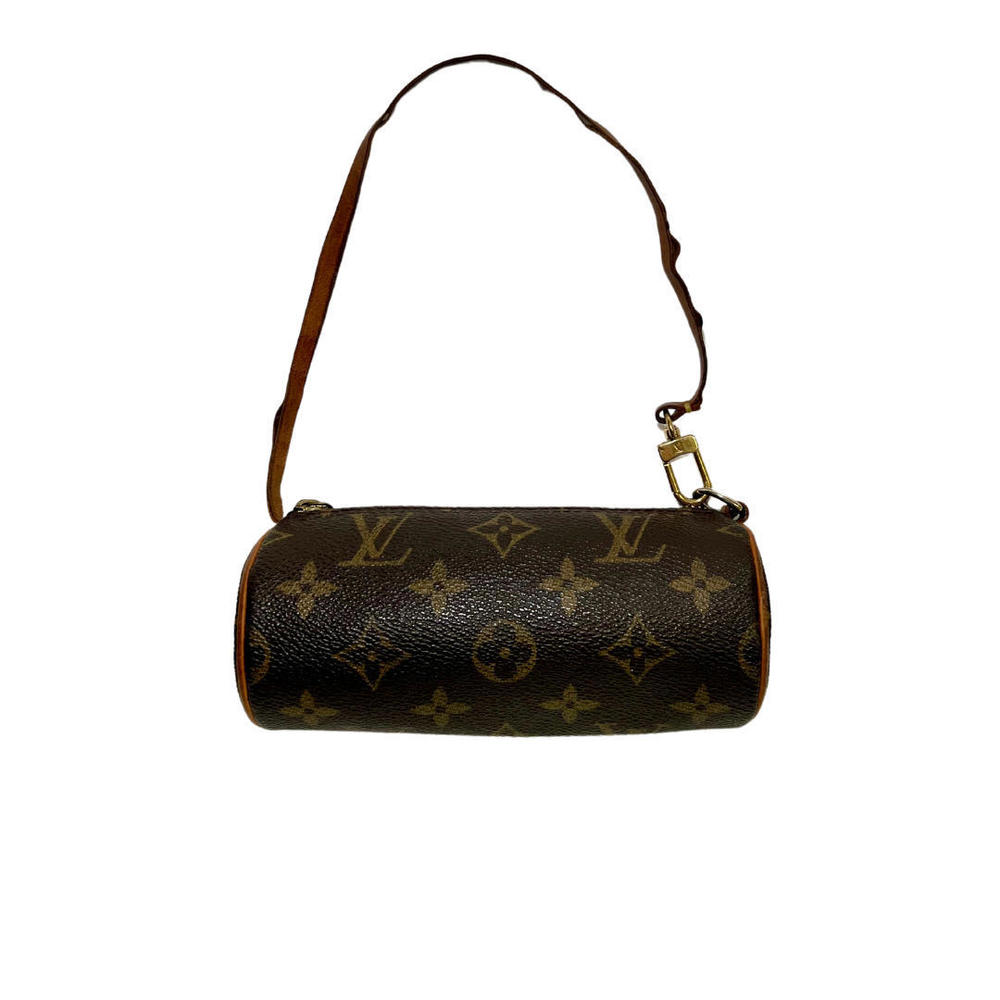 Louis Vuitton Mini Papillon Bag Monogram Brown Leather Zip Closure Gold Hardware